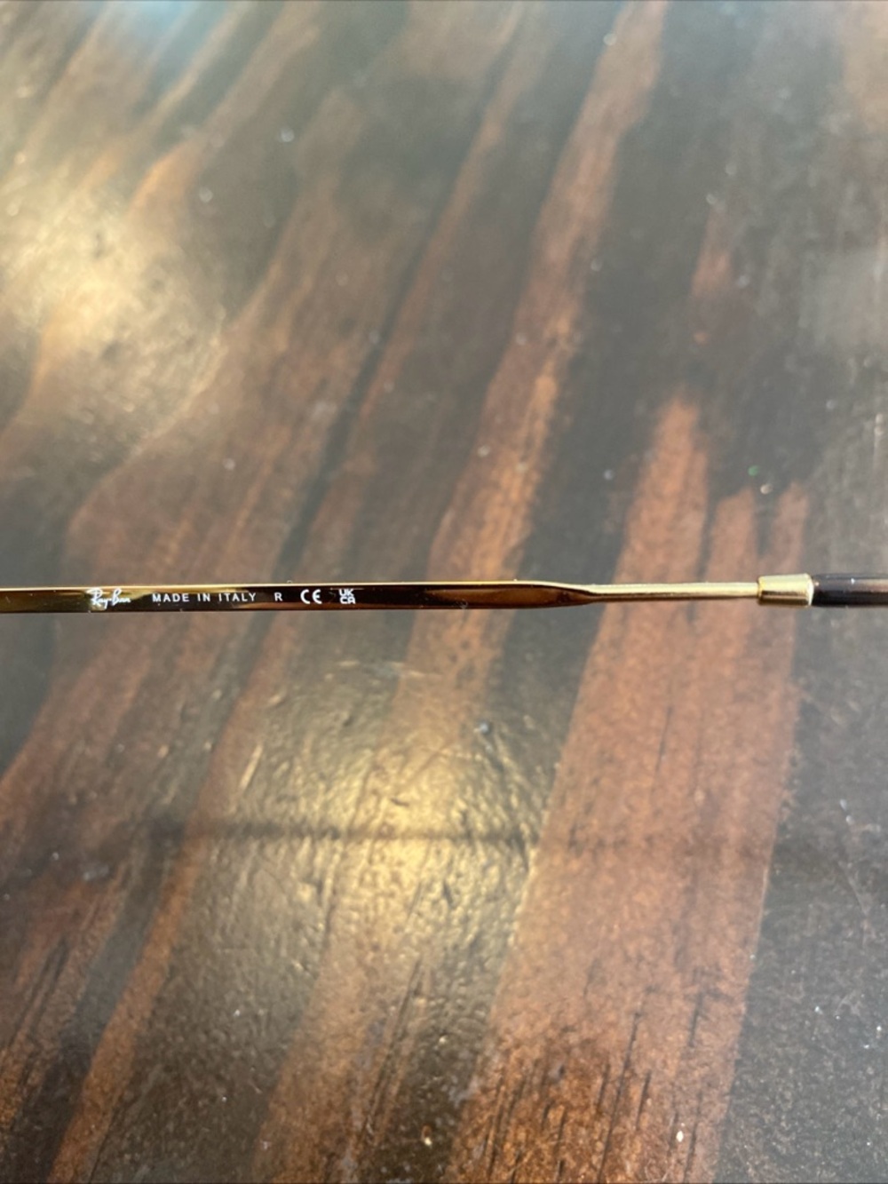 Ray-Ban Gold Frame Sunglasses with Brown Gradient Lenses - Picture 9 of 13
